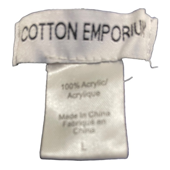 Cotton emporium relaxed knot back sweater blue knit size Large. Twisted … - Picture 10 of 10